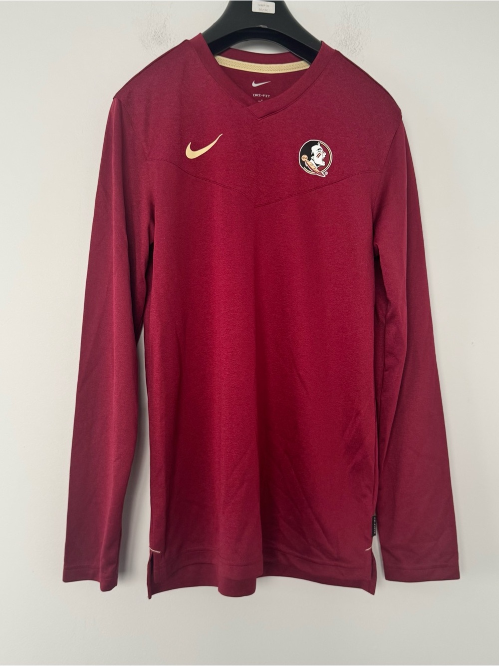 Florida State Seminoles Shirt Mens S Red NCAA Football Nike Dri Fit Long Sleeve